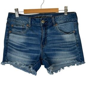 American Eagle Outfitters Women's Denim Shorts Midi Low Rise Size 10